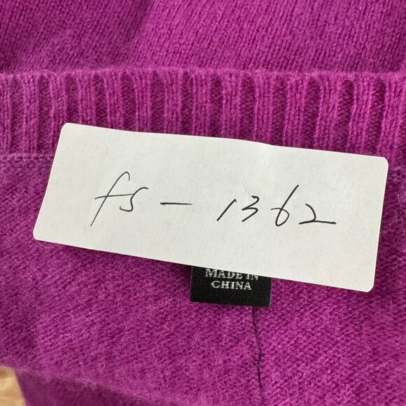 Ann Taylor Cashmere Sweater Medium‎ Purple Solid FS-1362 - Picture 2 of 10